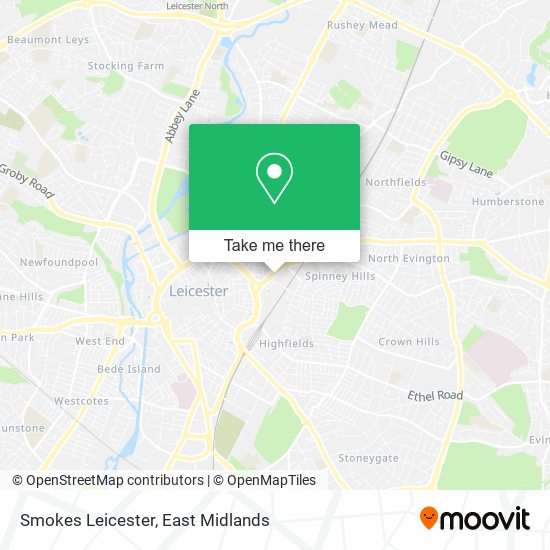 Smokes Leicester map