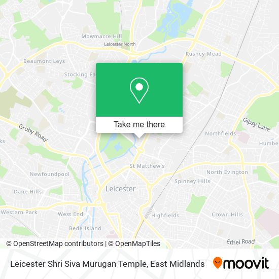 Leicester Shri Siva Murugan Temple map