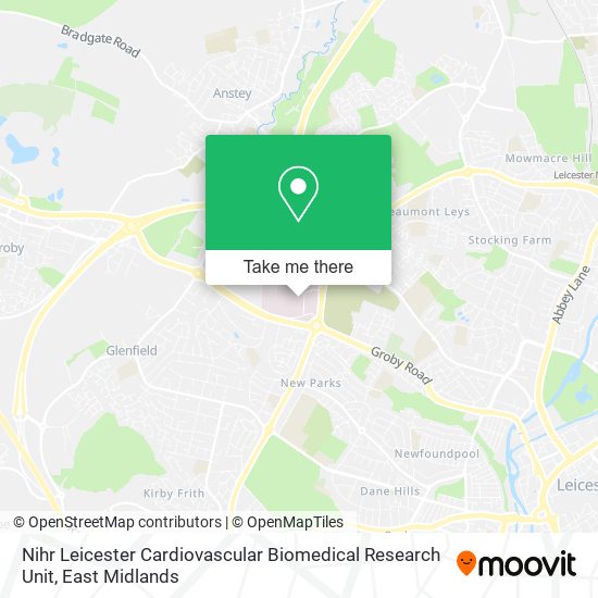Nihr Leicester Cardiovascular Biomedical Research Unit map