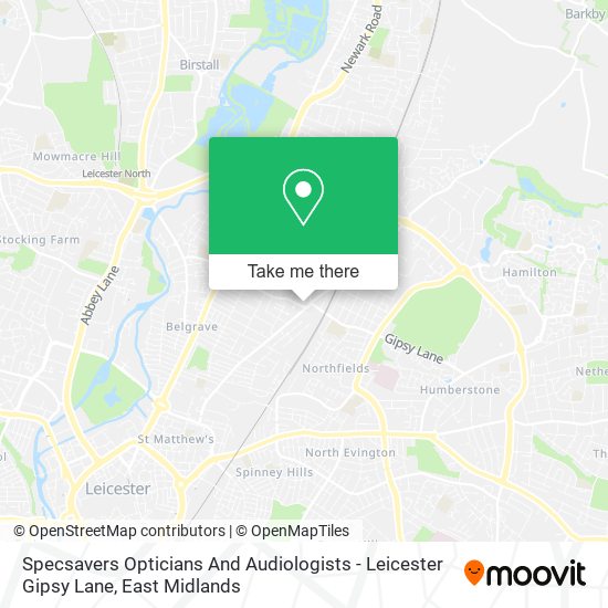 Specsavers Opticians And Audiologists - Leicester Gipsy Lane map