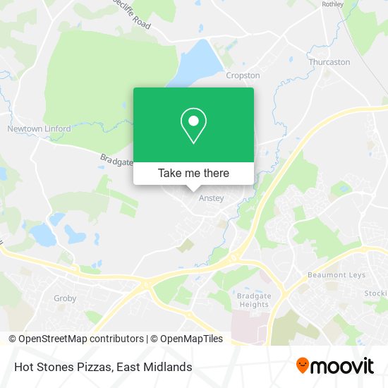 Hot Stones Pizzas map