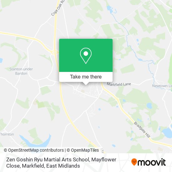 Zen Goshin Ryu Martial Arts School, Mayflower Close, Markfield map