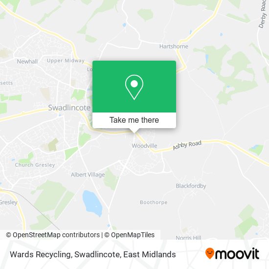 Wards Recycling, Swadlincote map