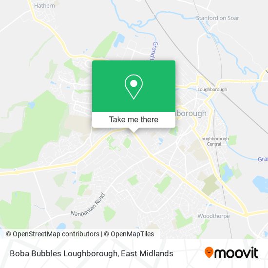 Boba Bubbles Loughborough map