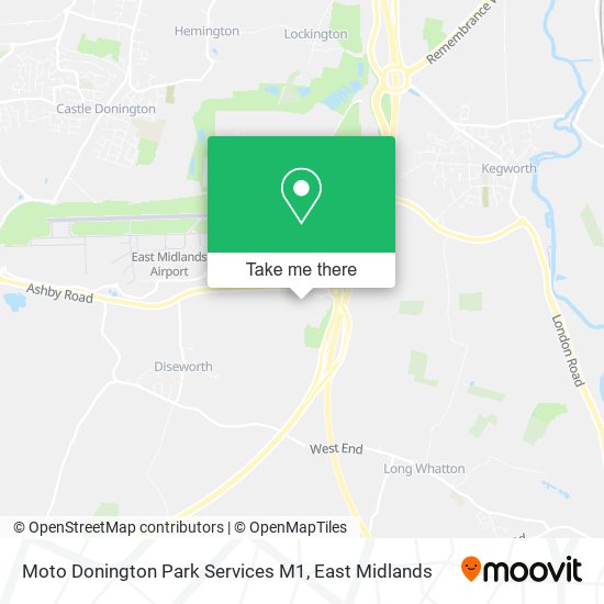 Moto Donington Park Services M1 map