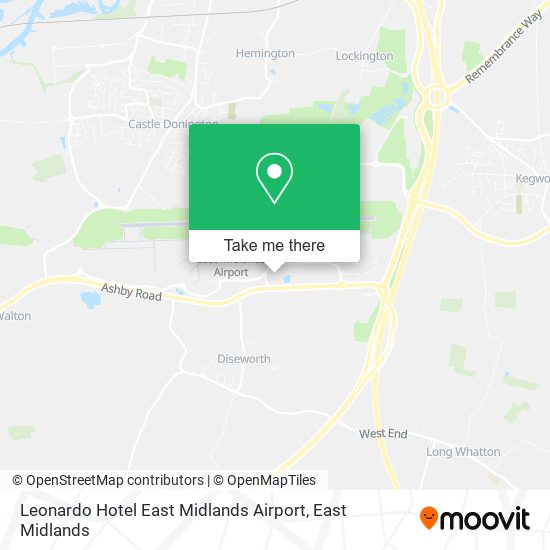 Leonardo Hotel East Midlands Airport map
