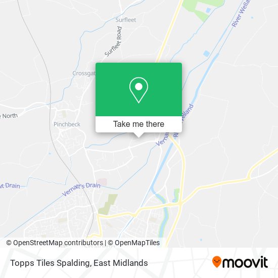 Topps Tiles Spalding map