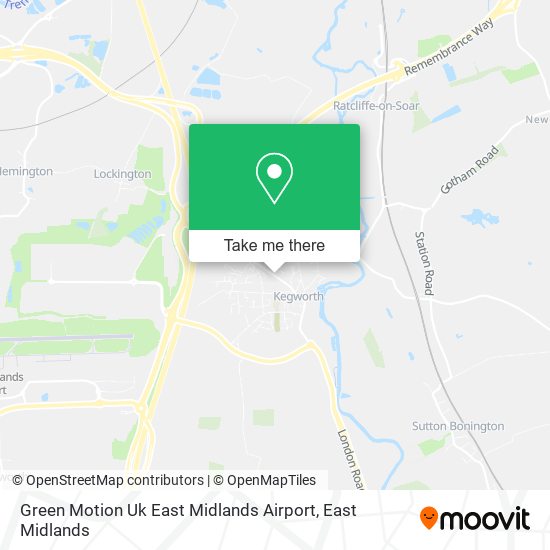 Green Motion Uk East Midlands Airport map