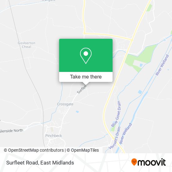 Surfleet Road map