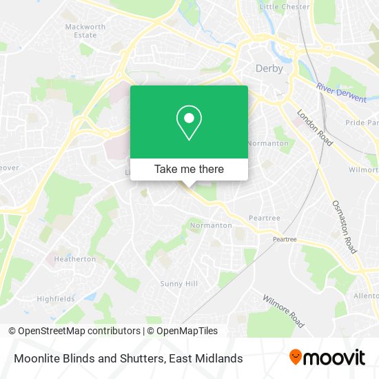 Moonlite Blinds and Shutters map