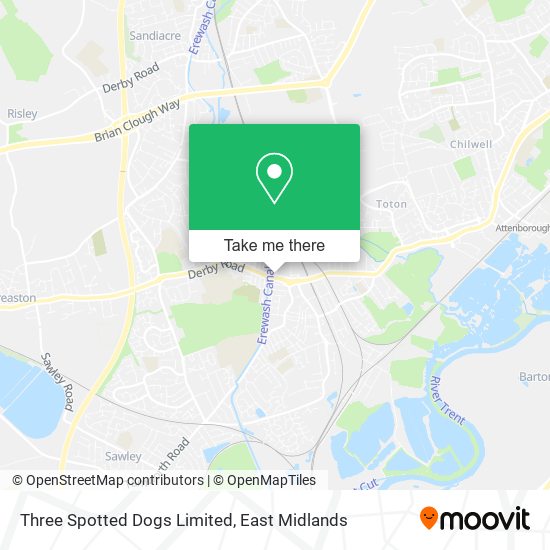 Three Spotted Dogs Limited map