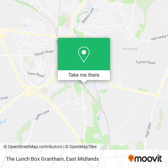 The Lunch Box Grantham map
