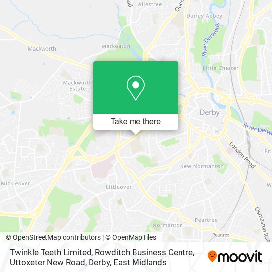 Twinkle Teeth Limited, Rowditch Business Centre, Uttoxeter New Road, Derby map