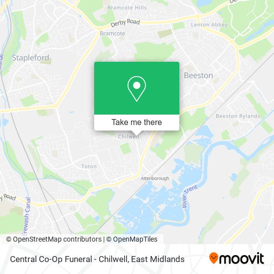 Central Co-Op Funeral - Chilwell map