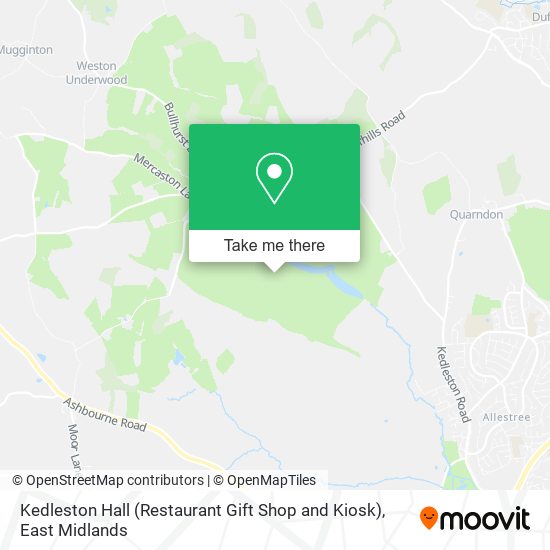 Kedleston Hall (Restaurant Gift Shop and Kiosk) map