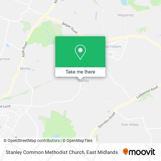 Stanley Common Methodist Church map
