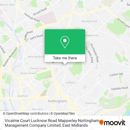 Vicaime Court Lucknow Road Mapperley Nottingham Management Company Limited map