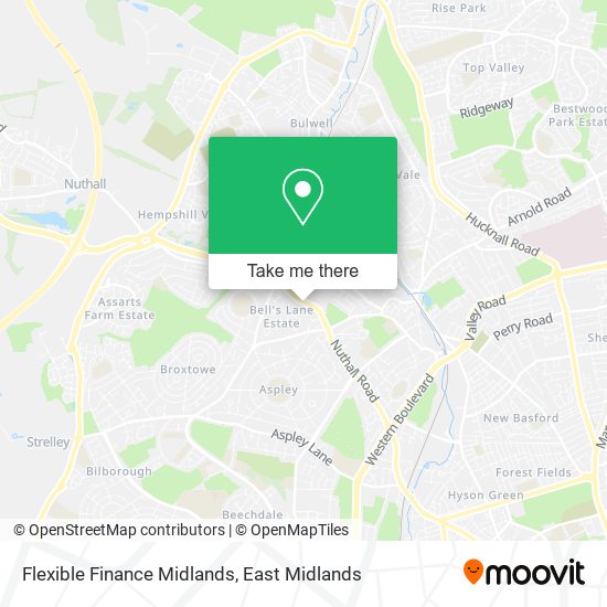 Flexible Finance Midlands map