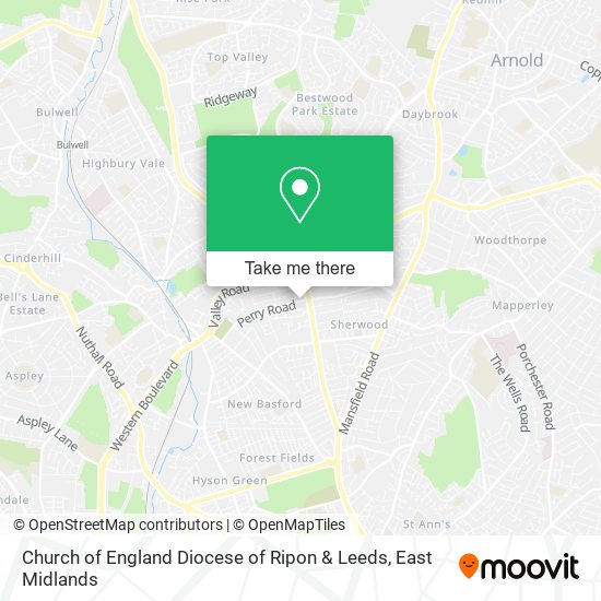 Church of England Diocese of Ripon & Leeds map