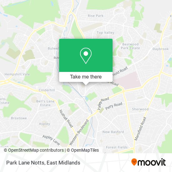 Park Lane Notts map