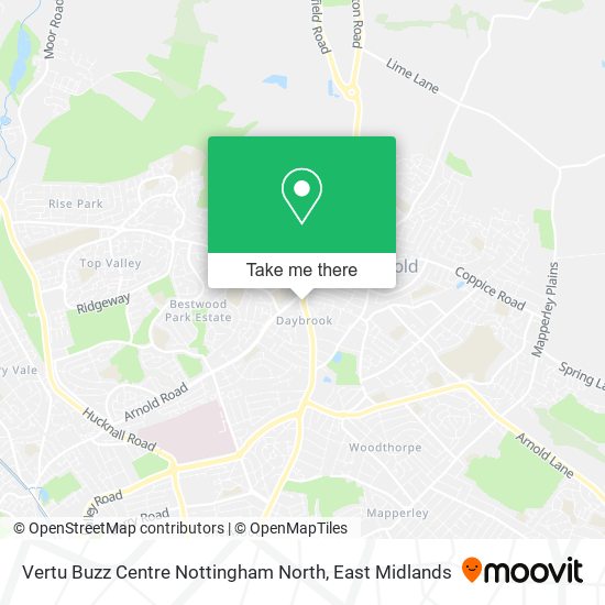 Vertu Buzz Centre Nottingham North map