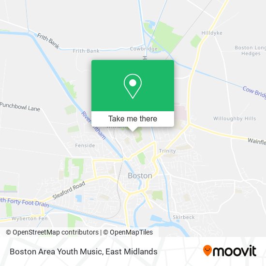 Boston Area Youth Music map