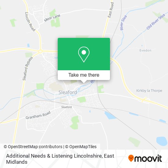 Additional Needs & Listening Lincolnshire map