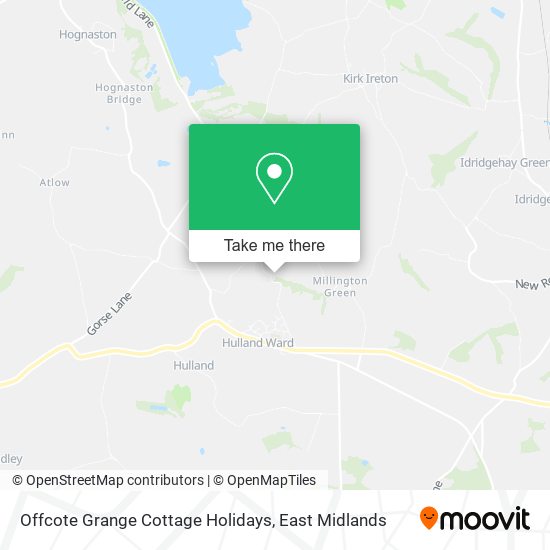 Offcote Grange Cottage Holidays map