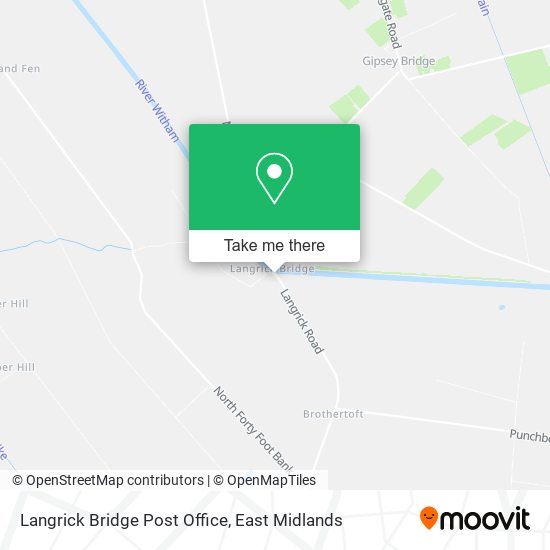 Langrick Bridge Post Office map