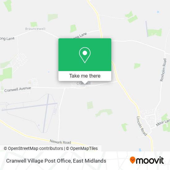 Cranwell Village Post Office map