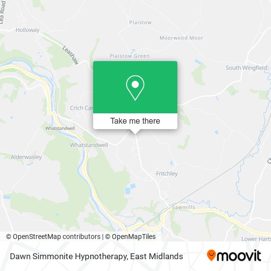 Dawn Simmonite Hypnotherapy map