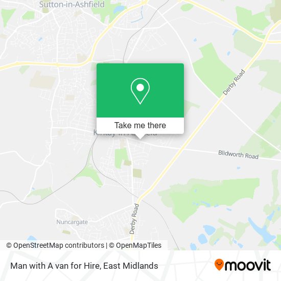 Man with A van for Hire map