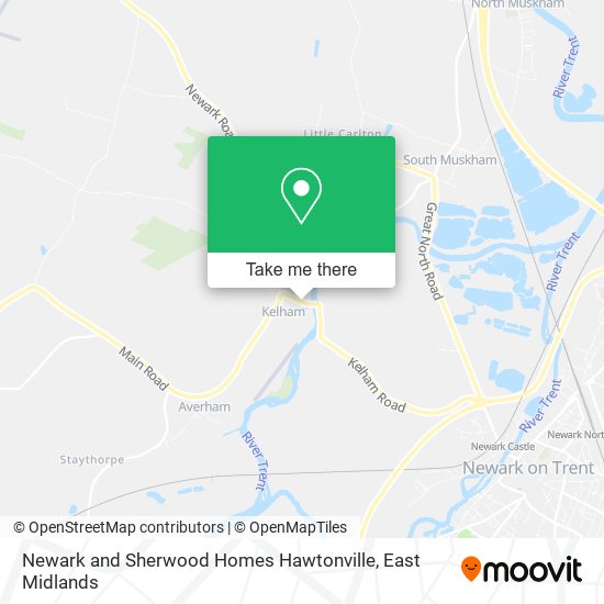 Newark and Sherwood Homes Hawtonville map