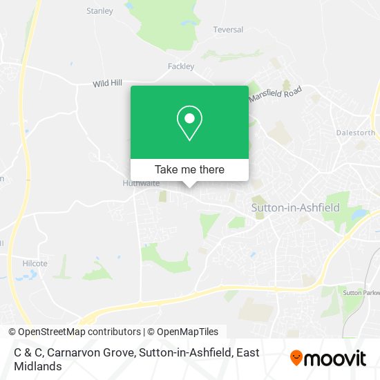 C & C, Carnarvon Grove, Sutton-in-Ashfield map