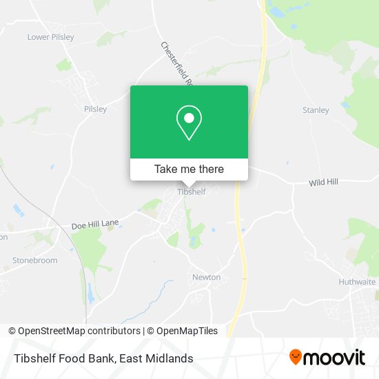 Tibshelf Food Bank map