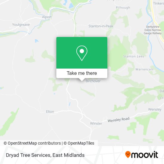 Dryad Tree Services map