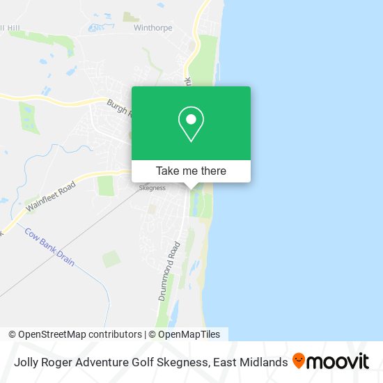 Jolly Roger Adventure Golf Skegness map