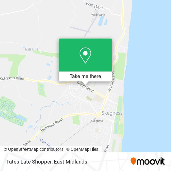 Tates Late Shopper map