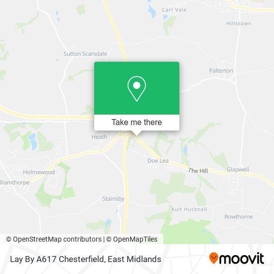 Lay By A617 Chesterfield map