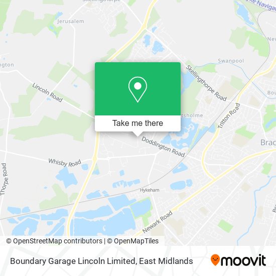 Boundary Garage Lincoln Limited map
