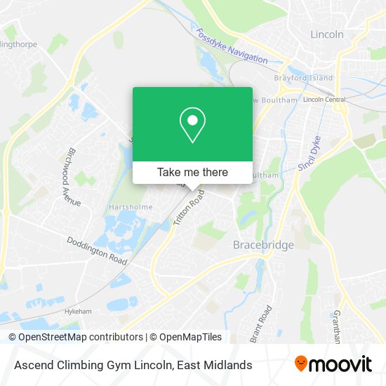 Ascend Climbing Gym Lincoln map