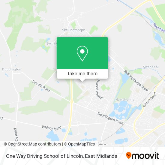 One Way Driving School of Lincoln map