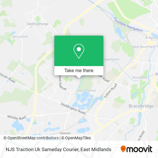 NJS Traction Uk Sameday Courier map