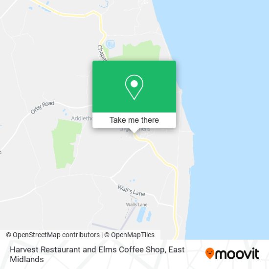Harvest Restaurant and Elms Coffee Shop map