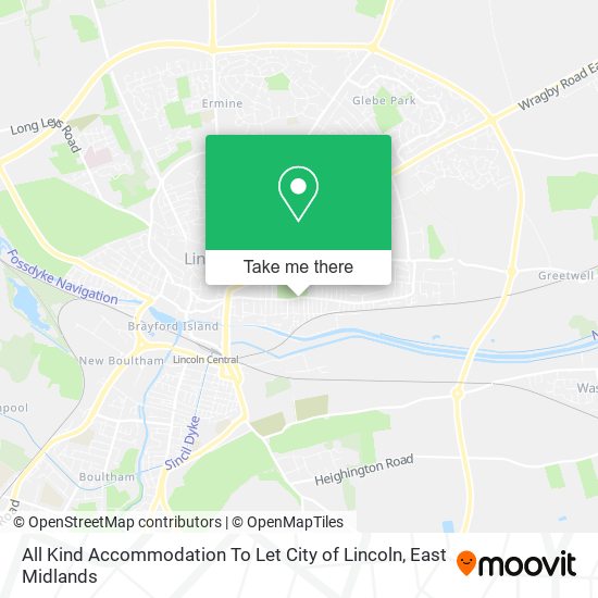 All Kind Accommodation To Let City of Lincoln map