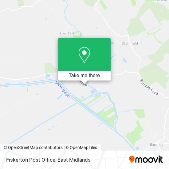 Fiskerton Post Office map