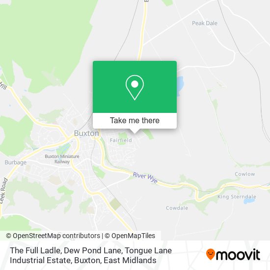 The Full Ladle, Dew Pond Lane, Tongue Lane Industrial Estate, Buxton map