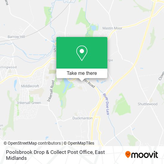 Poolsbrook Drop & Collect Post Office map