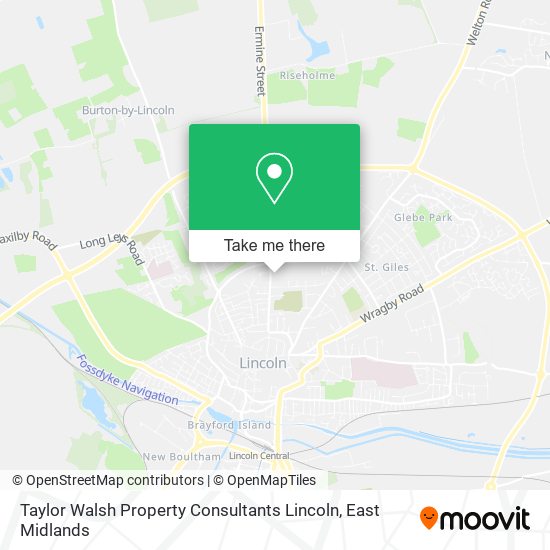 Taylor Walsh Property Consultants Lincoln map