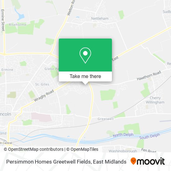 Persimmon Homes Greetwell Fields map